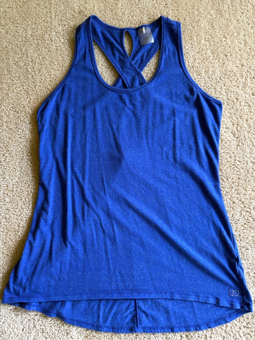 Calia heathered blue tank top- large